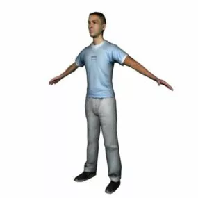 Character Young Man Standing 3d model