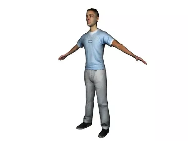 Character Young Man Standing 3d model Character Young Man Standing 3d model