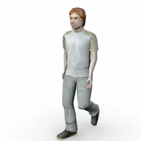 Young Man Walking 3d model