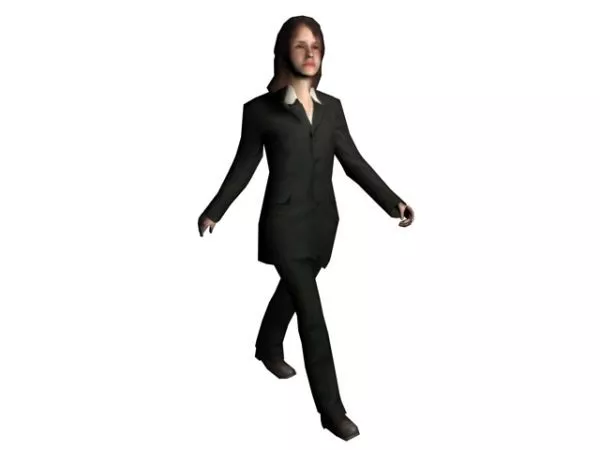 Character Young Office Woman 3d model Character Young Office Woman 3d model
