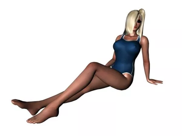 Character Young Woman In Swimsuit 3d model Character Young Woman In Swimsuit 3d model