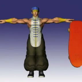 Yun Street Fighter Character 3d model