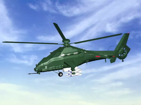 Z-19 Chinese Attack Helicopter 3d model Z-19 Chinese Attack Helicopter 3d model