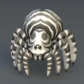 Zebra Spider Character 3d model