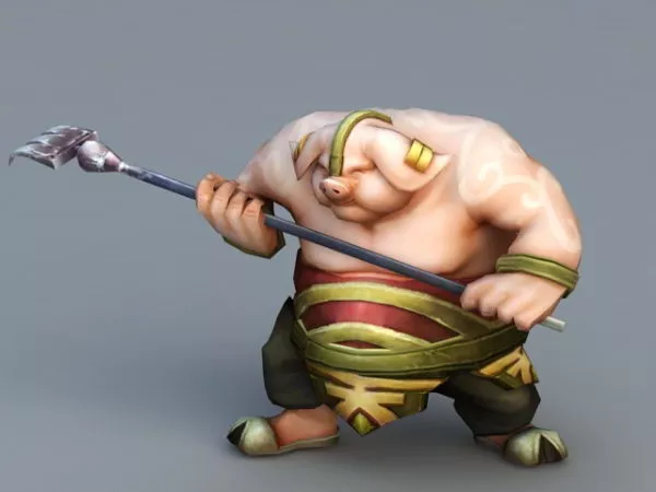 Zhu Bajie Cartoon 3d model Zhu Bajie Cartoon 3d model