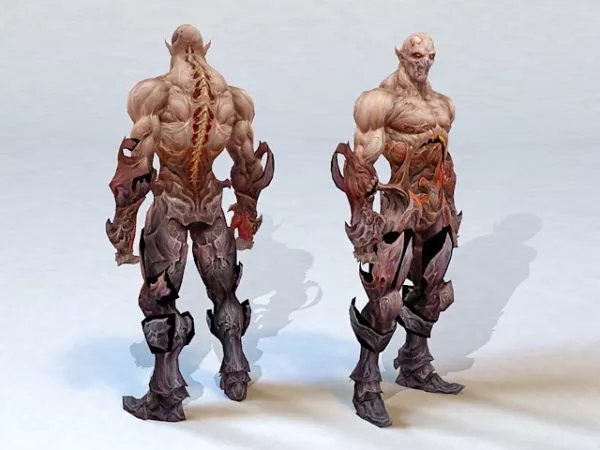 Zombie From Graveyard Scene 3d model
