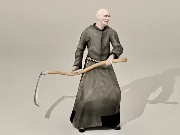 Zombie Friar Monk 3d model Zombie Friar Monk 3d model