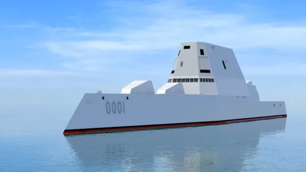 Battleship On Sea 3d model
