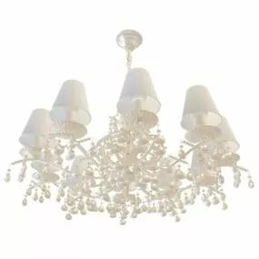 10 Arm Brass Chandelier 3d model