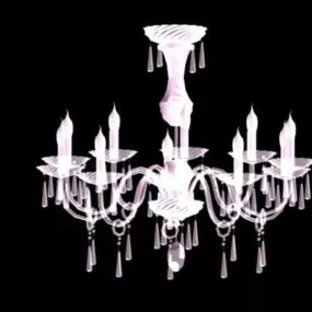 10 Lights Style Crystal Chandelier 3d model