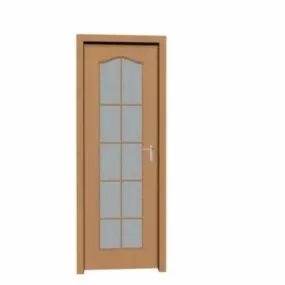 Glass Panel Door 10 Pane Furniture 3d model