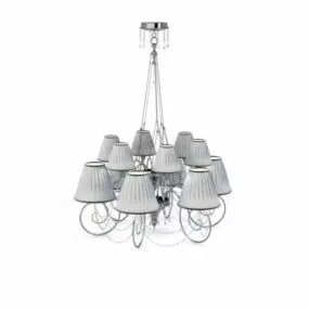 12 Light Shade Ceiling Chandelier 3d model