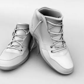 Fashion High Top Sneakers 3d model