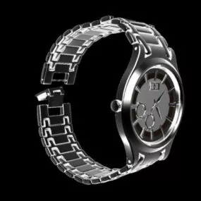 Stainless Steel Ernest Borel Watch 3d model