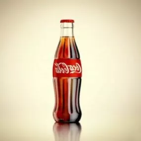 Glass Coca Cola Bottle 3d model