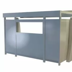 City Bus Stop Shelter 3d model
