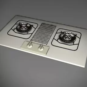 Kitchen Gas Stove Top 3d model