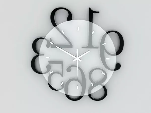 Wall Clock Round Shape 3d model