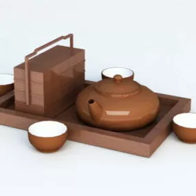 Kitchen Chinese Tea Set 3d model