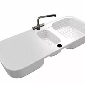 Kitchen Sink Drainboard 3d model
