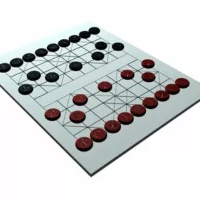 Traditional Chinese Chess Set 3d model