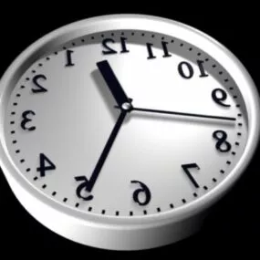 Home White Wall Clock 3d model