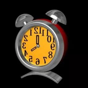 Home Red Alarm Clock 3d model
