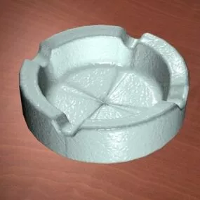 Living Room White Ashtray 3d model