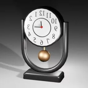Living Room Retro Desk Clock 3d model