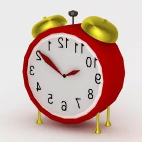 Living Room Red Alarm Clock 3d model