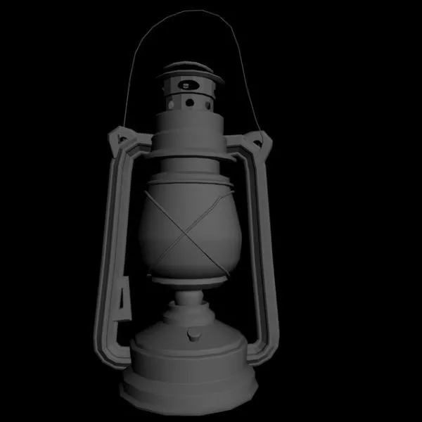 Old 19th Century Oil Lamp 3d model Old 19th Century Oil Lamp 3d model