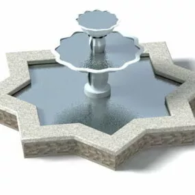 Western Design Star Shape Fountain 3d model