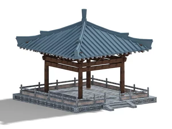 Peak Of Mountain Landscape Scene 3d model