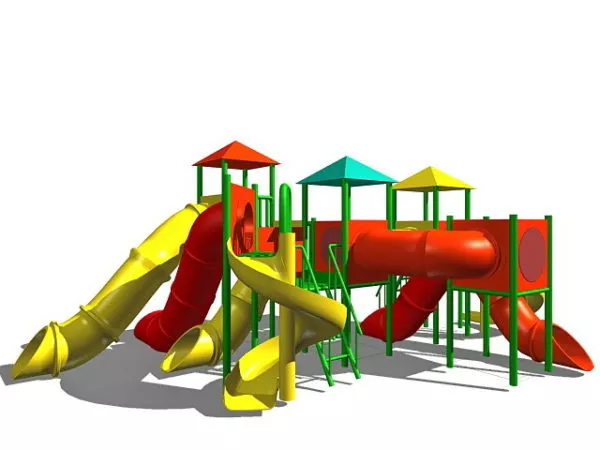 Slide For Kid Outdoor Playground 3d model