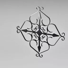 Structure Wrought Iron Railing Parts 3d model