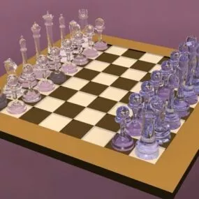 Sport Crystal Chess Set 3d model