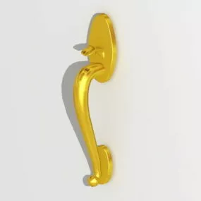Brass Home Door Handle 3d model