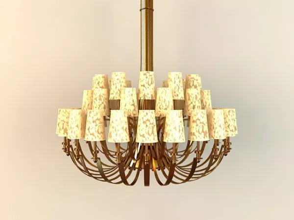 Living Room New Classic Chandelier 3d model Living Room New Classic Chandelier 3d model