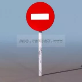 No Entry Road Signs 3d model