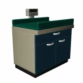 Hospital Pediatric Examination Table 3d model