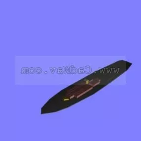 Watercraft Small Cargo Ship 3d model
