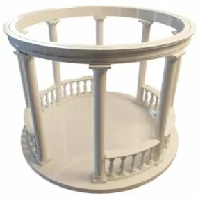 Roman Architecture Circular Pergola 3d model