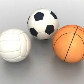 Sports Balls Collection 3d model