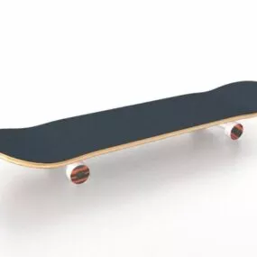 Street Sport Black Skateboard 3d model