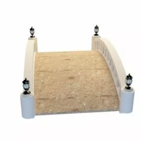 White Stone Garden Bridge 3d model