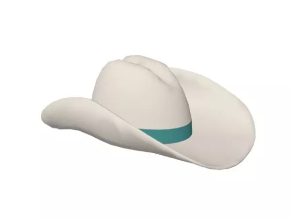 Black Fedora Hat 3d model