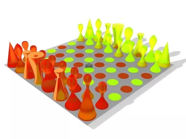 Modern Crystal Chess Set 3d model Modern Crystal Chess Set 3d model