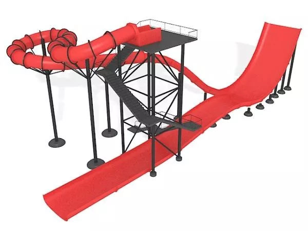 Water Park Slides Equipment 3d model Water Park Slides Equipment 3d model