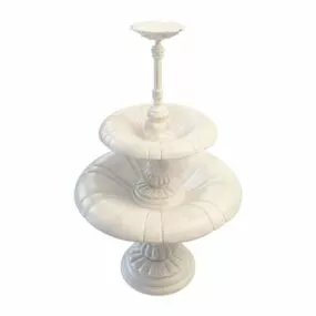 Public Roman Fountain 3d model
