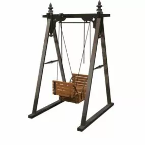 Garden Swing Playset Single Seat 3d model